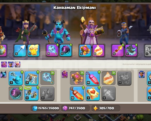 TH13 GELİŞMİŞ HESAP | 1.284 TAŞ GÜÇLÜ EKİPMANLAR