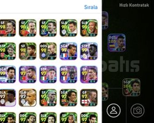 Nadir oyunculu pes hesabı