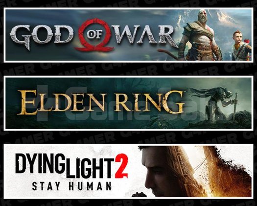 God Of War +Elden Ring +Dying Light 2