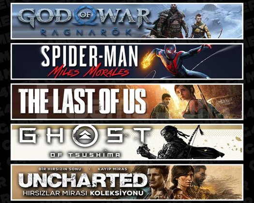 Ragnarök +Miles +TLOU1 +Tsushima +Uncharted