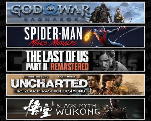 Ragnarök +Miles +TLOU2 +UNCH +Wukong