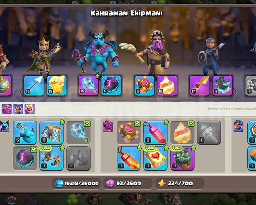 TH13 GELİŞMİŞ HESAP | 3.011 TAŞ | GÜÇLÜ EKİPMAN