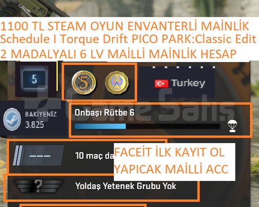 2 MADALYALI 6 LV FACEİT İLK KAYIT OL YAPICAK MAİLL