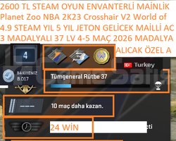 3 MADALYALI 37 LV Planet Zoo 2600 TL STEAM OYUN EN