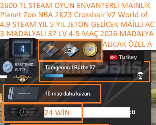 3 MADALYALI 37 LV Planet Zoo 2600 TL STEAM OYUN EN