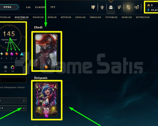 242 LVL + 145 KOSTÜM + 167 HERO + 61K ÖZ + MAİL!