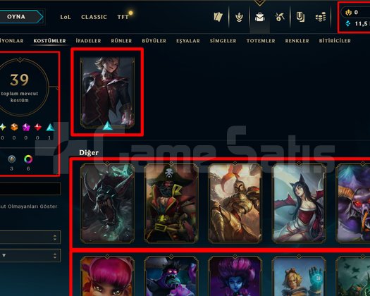 TR + 39 KOSTÜM + 35 HERO + 11K ÖZ + TEL / MAİL!