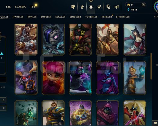 TR + 38 KOSTÜM + 18 HERO + 8K ÖZ + TEL / MAİL!