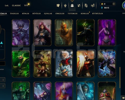 TR + 38 KOSTÜM + 18 HERO + 8K ÖZ + TEL / MAİL!