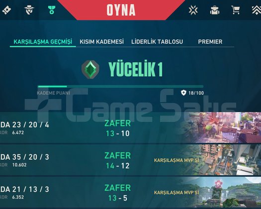 Yücellik 1 Yüksek MMR Bıçaklı