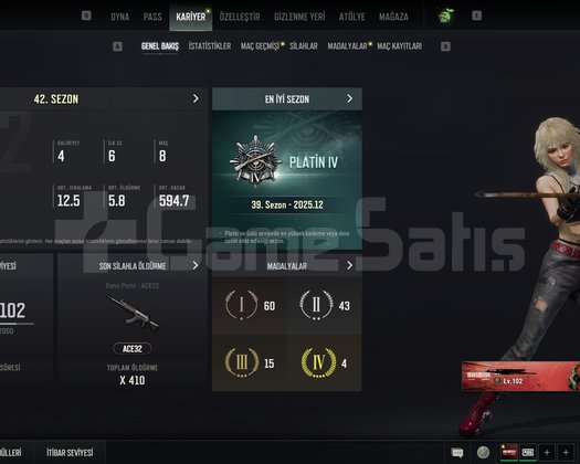 Steam Pubg - 3 kademe PLAT 1