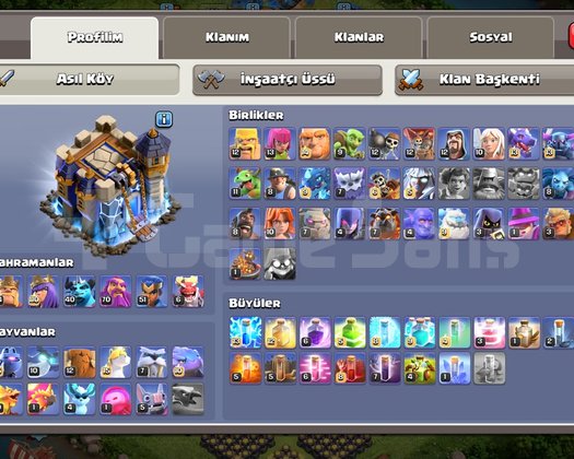 CLASH OF CLANS - 211 LEVEL NEREDEYSE FULL HESAP -