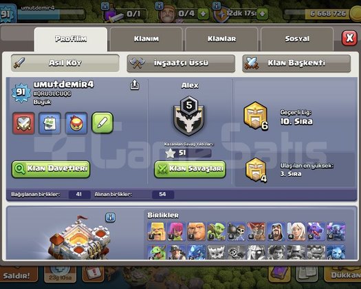 11 lvl full dolu hesap