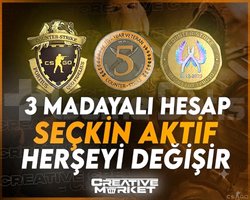 CS2 | SEÇKİN ETKİN + 3 MADALYA + YEŞİL FAKTÖR
