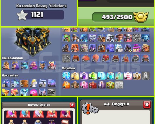 ÜCRETSİZ İSİM!! 493 MADALYA!! TH17 HESAP