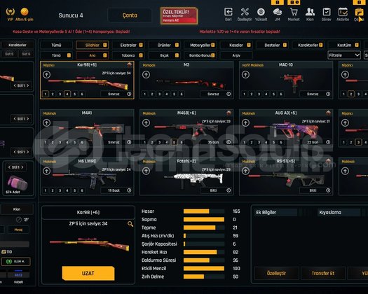 SINIRSIZ KAR98 VE KELEBEK ÖZELLEŞTİRMESİ SAĞLAM