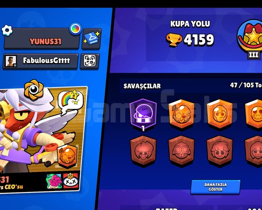 BRAWL STARS HESAP 4 BİN KUPA