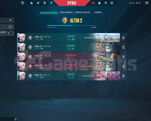 GOLD 2 AŞIRI YÜKSEK MMR HESAP
