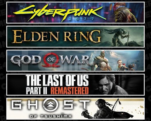 Cyberpunk +Elden +GOW +TLOU2 +Tsushima