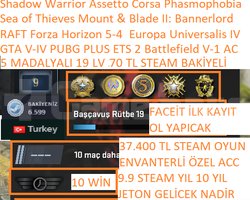 5 MADALYALI 19 LV GTA V-IV Battlefield V-1 Forza H