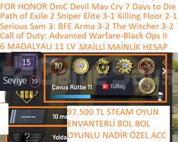 6 MADALYALI 11 LV 230 AD BOL OYUNLU PUBG PLUS Call