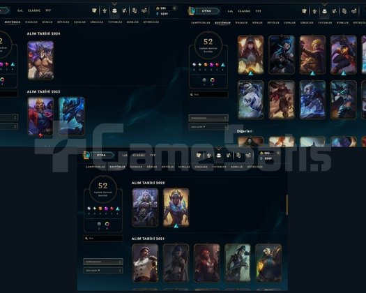 TR + ELLE KASILMIŞ + 57 ŞAMPİYON+13 KOSTÜM +66 LVL