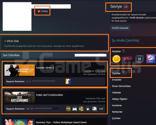TR HESABI RUST PUBG PLUS FOR HONOR Dying Light 11.
