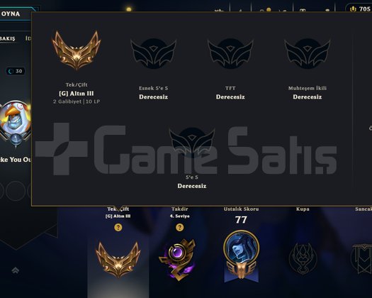 1380 RPli 30 Lvl Hesap ilk 3 maçı atıldı sadece