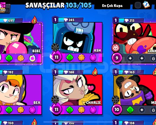 96 k BRAWL STARS + 13k CLASH ROYALE Hesap kaçmaz