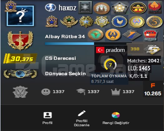 İLK MAİLLİ / MAİNLİK 18 MADALYA+ / 7 LEVEL FACEİT