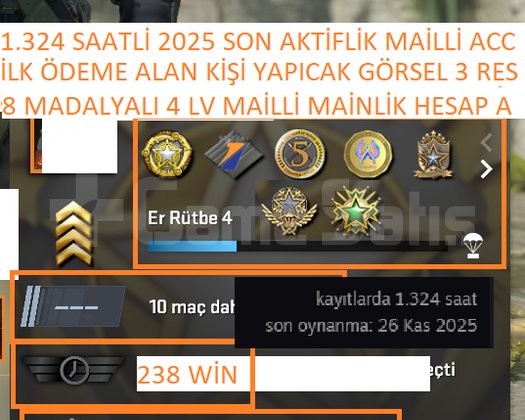 8 MADALYALI 4 LV İLK ÖDEME ALAN KİŞİ YAPICAK MAİLL