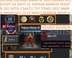 4 MADALYALI 22 LV 9.102 SAATLİ DOTA 2 757 AD İTM 1