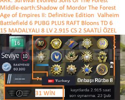 15 MADALYALI 8 LV Battlefield 6 PUBG PLUS RAFT Val