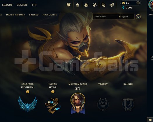 TR Plat 1 1win 1 lose başlamış jungle skinli hesap
