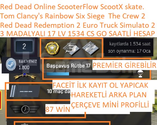 RED DEAD 2-1 RAİNBOW ETS 2 The Crew 2 ScootX 10.00
