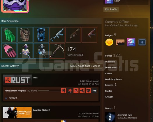 rust +4050 saat +120 skin İLK MAİL 10 level