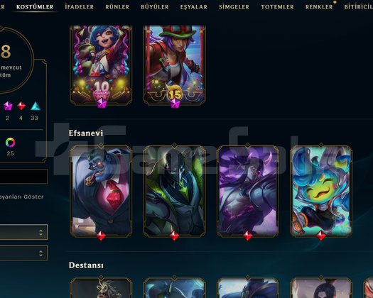 TR Gold 2 | 98 Kostüm - 142 Hero | LoL