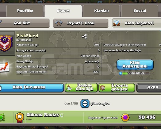 27 LVL BAŞKENT MAX KLAN