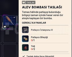 ALEV BOMBASI TASLAĞI