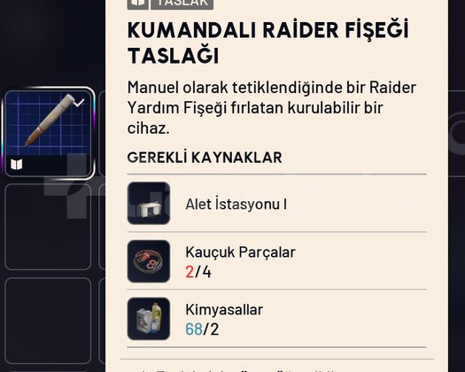 KUMANDALI RAİDER FİŞEĞİ TASLAĞI