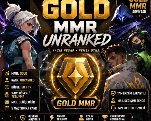 GOLD MMR UNRANKED VALORANT DERE CESİZ HESAP TR