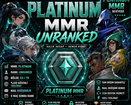 PLAT MMR UNRANKED YÜKSEK ELO VALORANT HESAP TR
