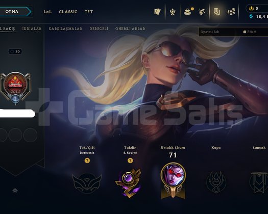 UNRANKED DERECELİ HAZIR HANMADE NİCK CHANGE FRESH