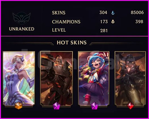 UNRANKED - 281 LVL - 304 SKIN - MAİL TESLİM! TEMİZ