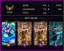 GOLD II - 560 LVL - 306 SKIN - MAİL TESLİM - TEMİZ