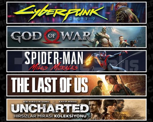 Cyberpunk +GOW +Miles +TLOU1 +Uncharted