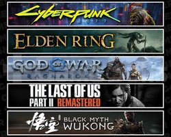 Cyberpunk +Elden +Ragnarök +TLOU2 +Wukong