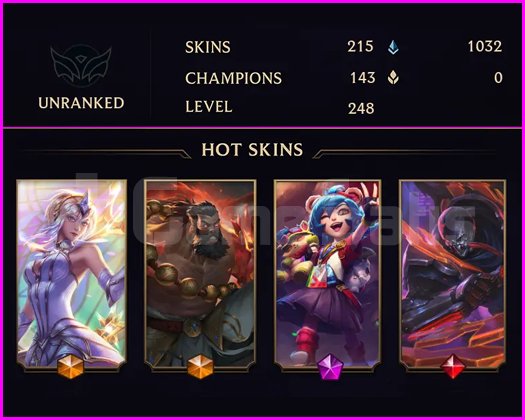 UNRANKED - 248 LVL - 215 SKIN - MAİL TESLİM -TEMİZ