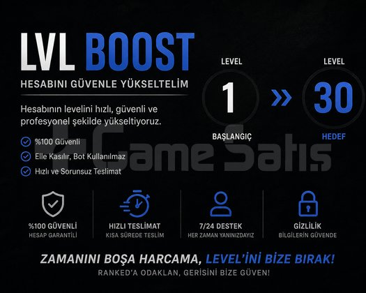 LoL LVL BOOST | 1-30 Seviye Kasma