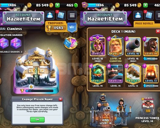 SATILIK DOLU CLASH ROYALE HESABI | 11.5K+ KUPA